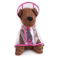 Wholesale Waterproof Dog Raincoat Transparent Puppy Pet Rainwear Jacket Poncho Clothes for Small Dogs